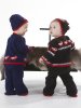 Sweater, cardigan, bukser og hue med Dalaheste