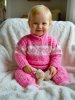 Sweater med mønstret kant