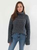 Oversized sweater med polokrave