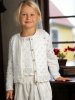 Blondestrikket cardigan og tanktop