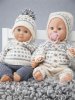 Sweater, cardigan, strømpebukser og huer