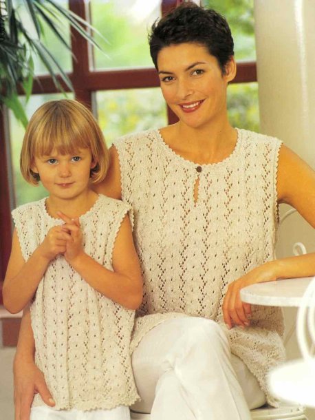 Ærmeløs tunika til børn og kvinder