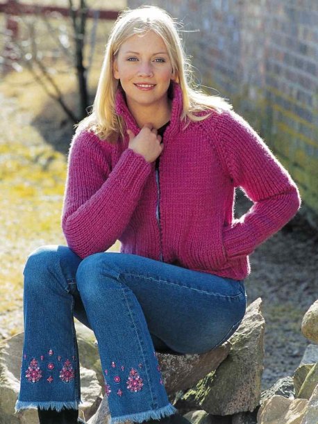 Lille cardigan med lynlås eller knaplukning