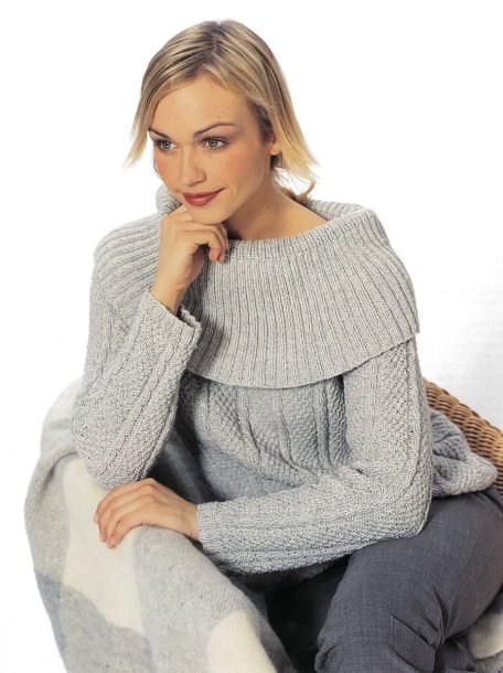 Jumper med stor krage