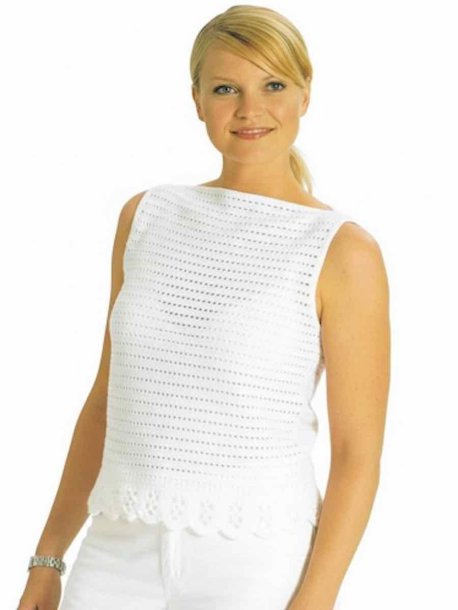 Hæklet trøje med kappekant