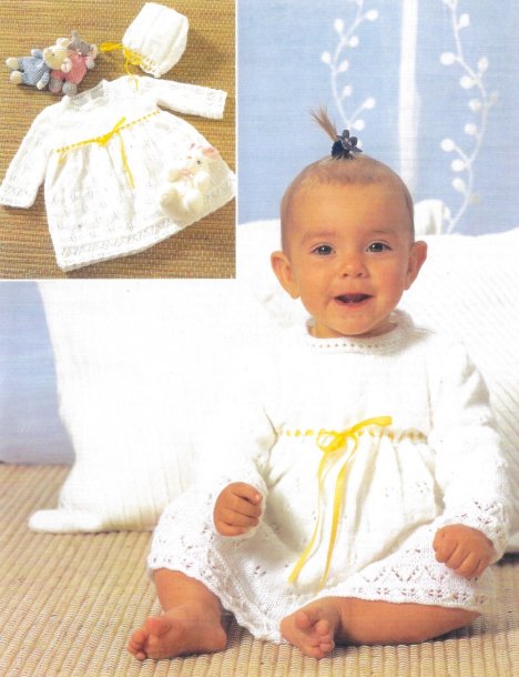 Babyklänning och mössa