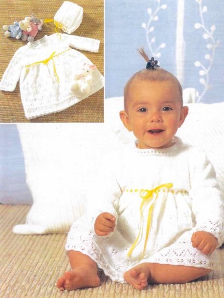 Babyklänning och mössa