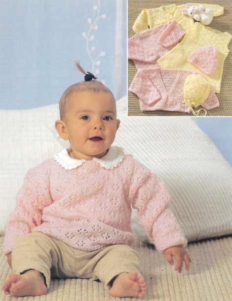 Spetsstickat babyset