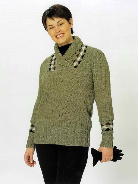 Jumper med sjalkrage