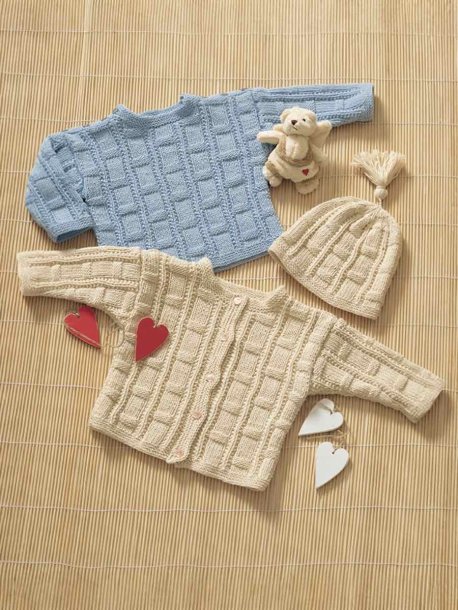 Strukturstrikket babysæt