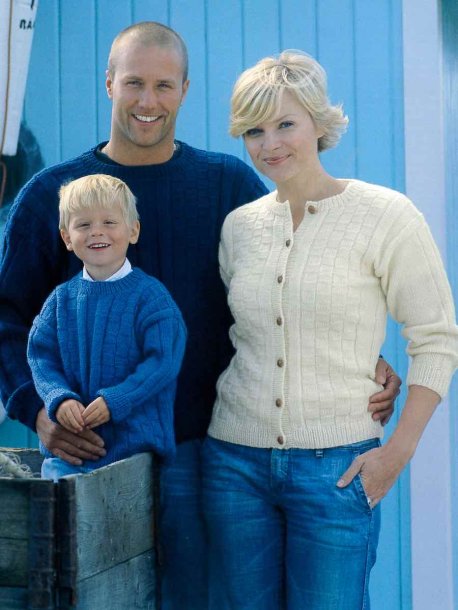 Pullover og cardigan til familien