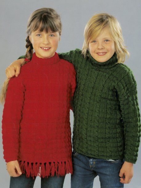 Strikkede trøjer med struktur