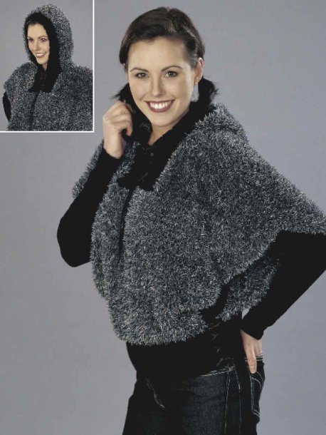 Poncho med kapuschong