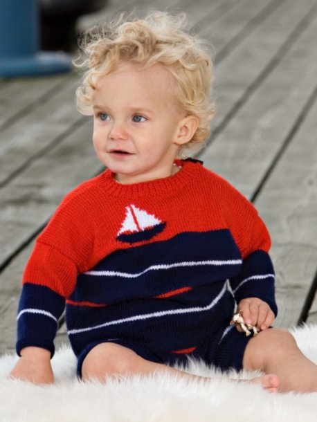 Stribet sømandsskjorte og bukser