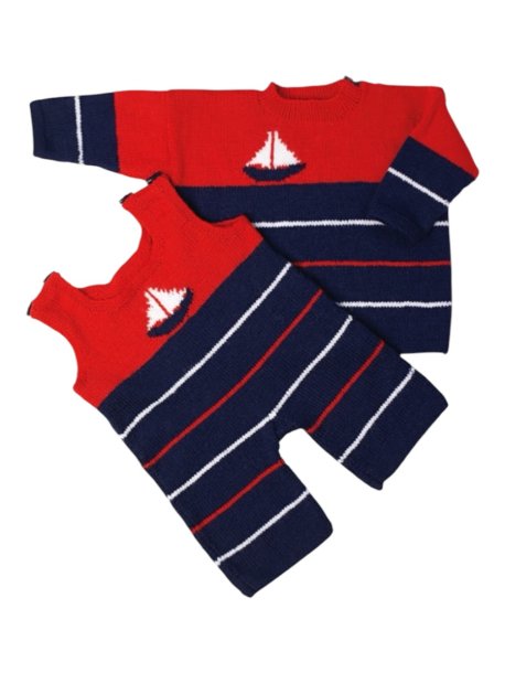 Stribet sømandsskjorte og bukser