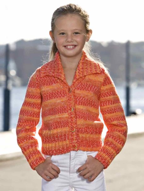 Cardigan med stor krave