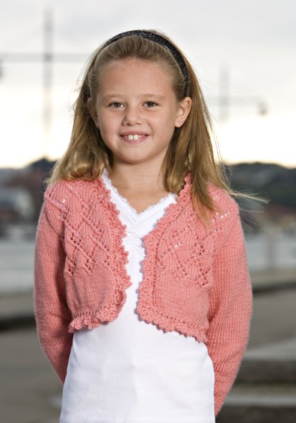 Spetsstickad kofta barn