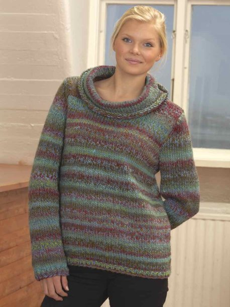 Sweater med oversized polo
