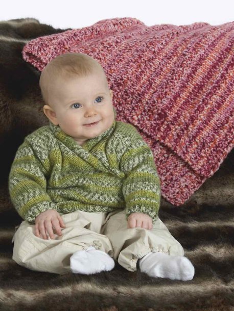 Sjalhalstrøje, hat og tæppe