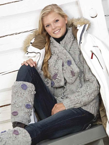 benvarmere og tørklæde