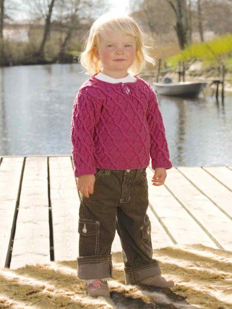 Mønstret strikket baby-børnesæt