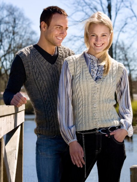 Kabelstrikket slipover og vest