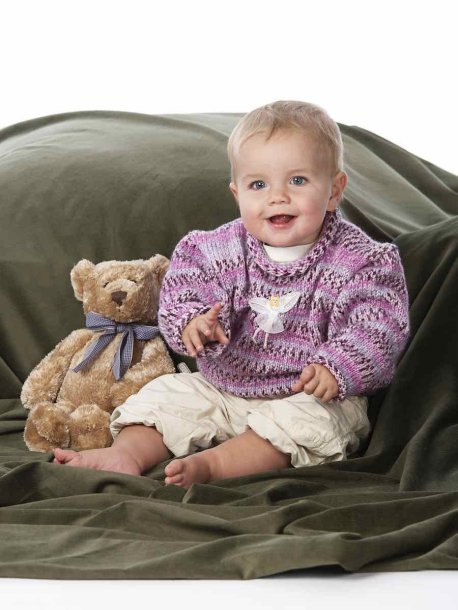 Ensfarvet striktrøje