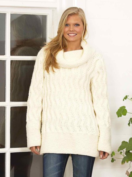 Kabelstrikket sweater