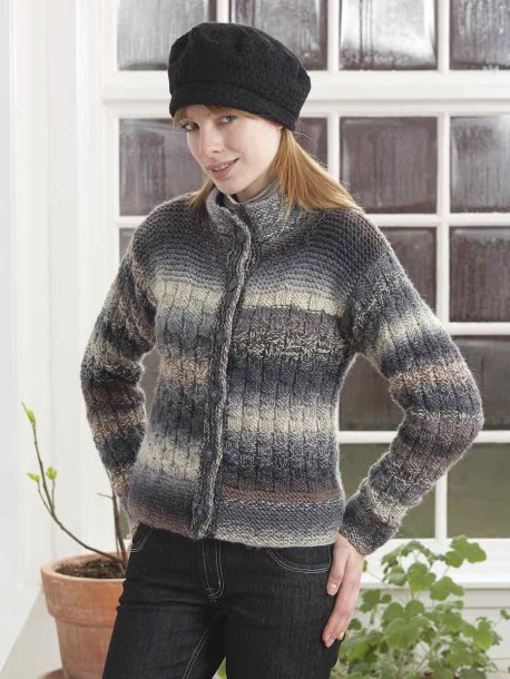 Strukturstrikket cardigan