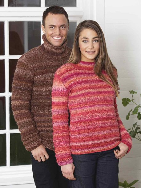 Strukturstrikket sweater