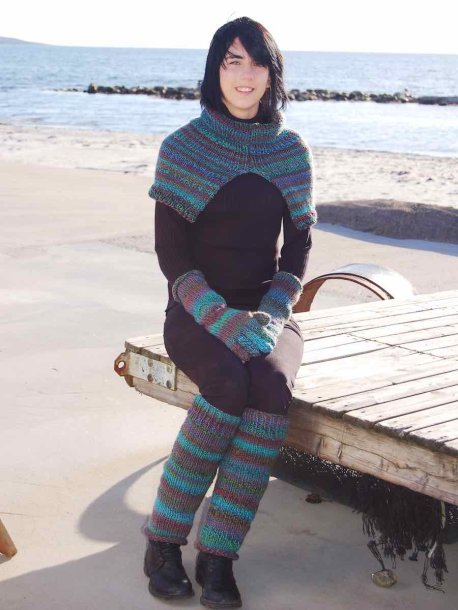 Skuldervarmere, vanter og benvarmere