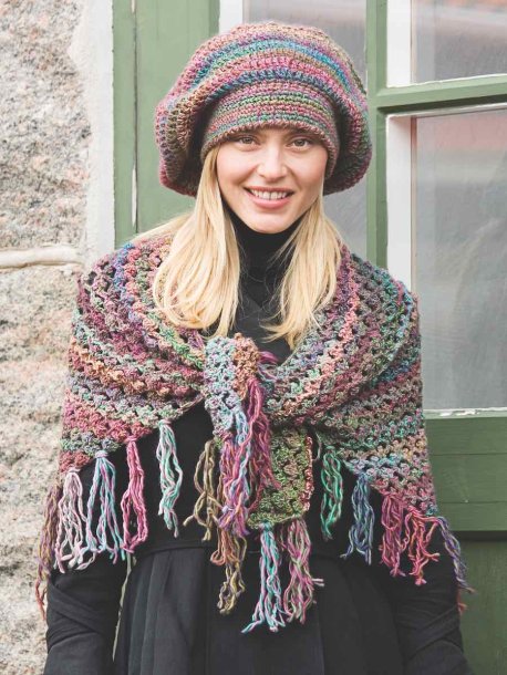 Hæklet hue og tørklæde