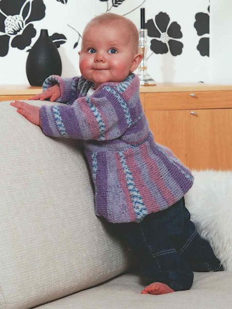 Ensfarvet strik cardigan