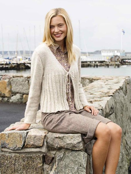 Cardigan med fletninger