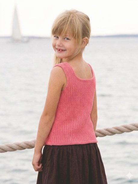 Struktureret strikket børnetanktop