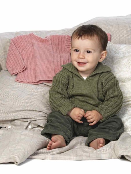 Strukturstrikket sweater