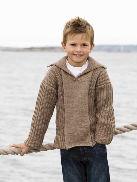 Strukturstrikket sweater