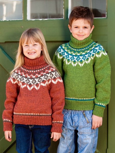 Ren uldtrøje med bærestykke til børn