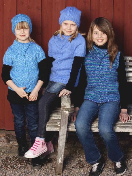 Slipover med og uden korte ærmer og hue