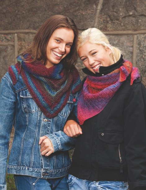 Retstrik, blondemaske og hæklet sjal