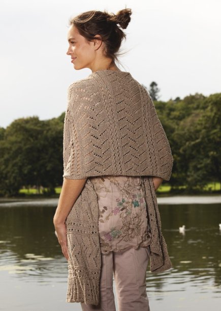 Blondestrik sjal og blondestrik tørklæde