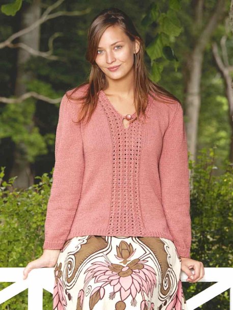 Striktrøje med struktur