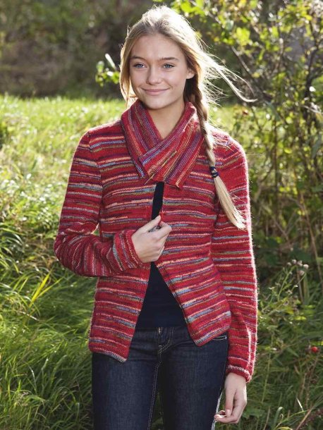 Cardigan med stor krave