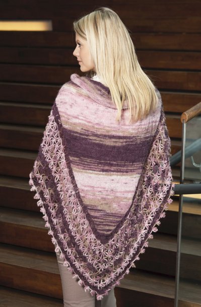 Strikket og hæklet sjal