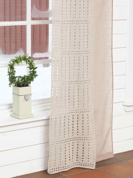 Hæklet panelgardin