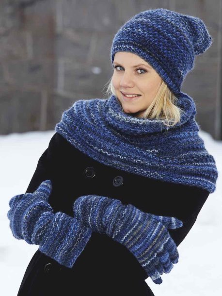 Hat, vanter og tørklædepolo