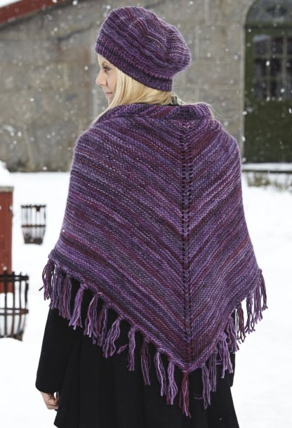 Retstrik hat og tørklæde