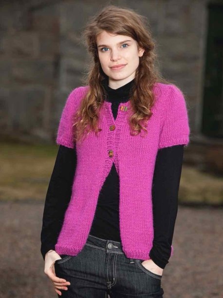 Kortærmet cardigan