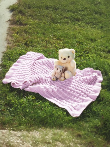 Plisseret strikket babytæppe