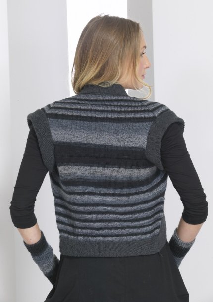 stickad bolero och pulsvärmare